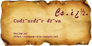 Császár Éva névjegykártya